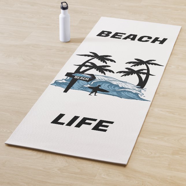 Funny Beach Wave Yogamatte (Beispiel)