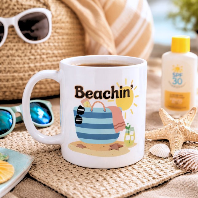 Funny Beachin Kaffeetasse (Von Creator hochgeladen)