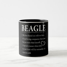 Funny Beagle Definition Zweifarbige Tasse
