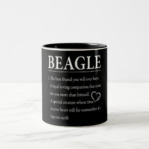 Funny Beagle Definition Zweifarbige Tasse
