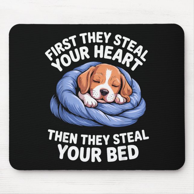 Funny Beagle Design For Men Women Hound Beagle Dog Mousepad (Vorne)