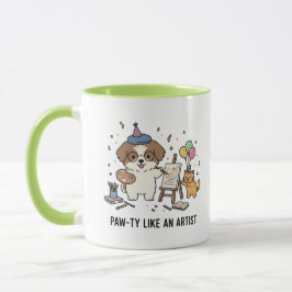 Funny Beagle Dog Art Lover Birthday Celebration Tasse