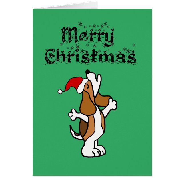 Funny Beagle Dog singen Weihnachtslieder (Vorne)