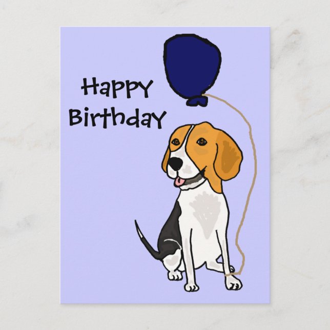 Funny Beagle Holloon Postkarte (Vorderseite)