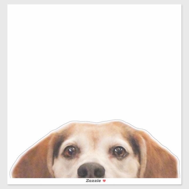 Funny Beagle Hund Halbschau Aufkleber (Blatt)