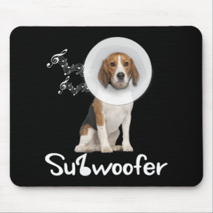 Funny Beagle Hund Lover Sub-Woofer Geschenk Mousepad