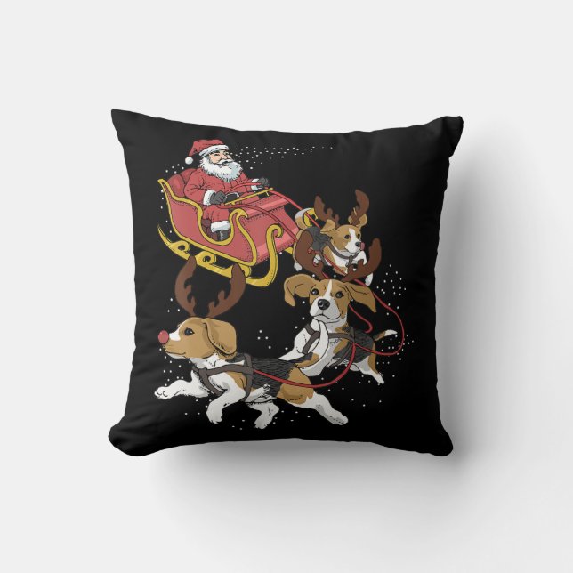 Funny Beagle Hund Weihnachtsgeschenk für Hund Love Kissen (Vorderseite)