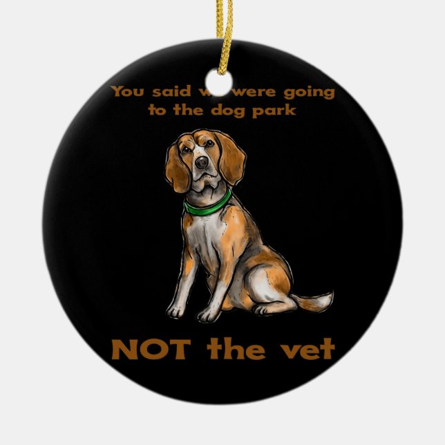 Funny Beagle Jog Dog Eigentümer Mama Vater Lover Z Keramik Ornament (Vorne)