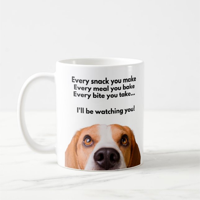 Funny Beagle Tasse, Beagle Lover Geschenk Kaffeetasse (Links)