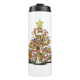 Funny Beagle Weihnachtsbaum für Beagle Hundeliebha Thermosbecher