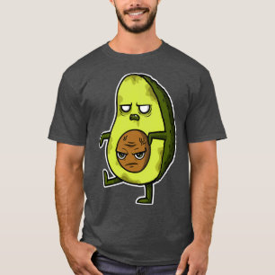 Funny Beängstigend Avocado Slice Monster Bio Food  T-Shirt