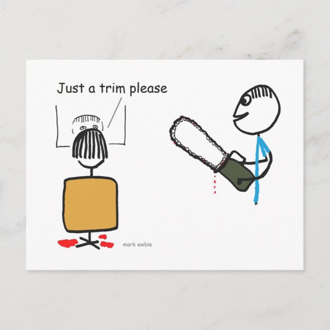 Funny Beängstigend Barber Sweeney Todd Postkarte (Vorderseite)