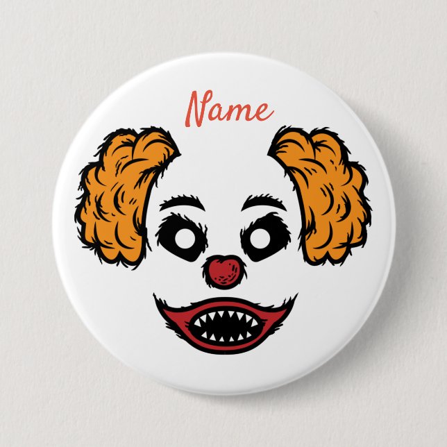 Funny Beängstigend Clown Thunder_Cove Button (Vorderseite)