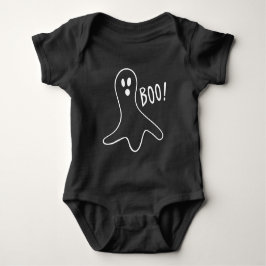 Funny Beängstigend Ghost Halloween-Party Schwarz-w Baby Strampler