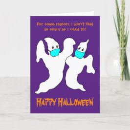 Funny Beängstigend Ghosts im MaskenHalloween-Karte Karte