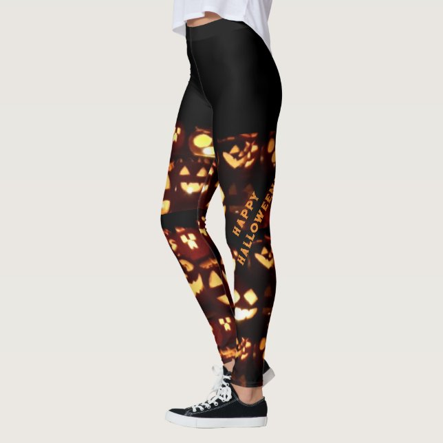 Funny Beängstigend Pumpkins Happy Halloween Leggings (Links)