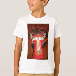 Funny Beängstigende Weiße Zunge Halloween Maske T-Shirt