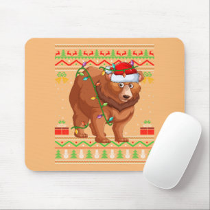 Funny Bear Animal Lover Match Ugly Grizzly Bär Mousepad