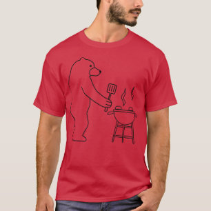 Funny Bear Barbecue Camping Naturschutz T-Shirt