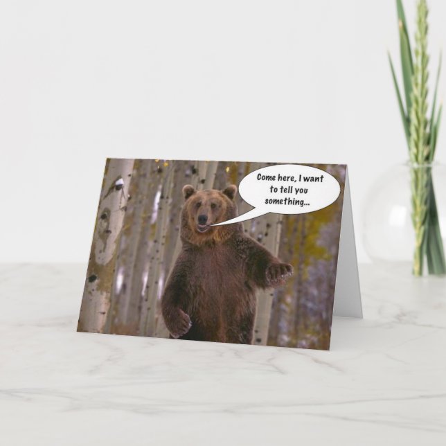 Funny Bear Carte d'anniversaire (Devant)