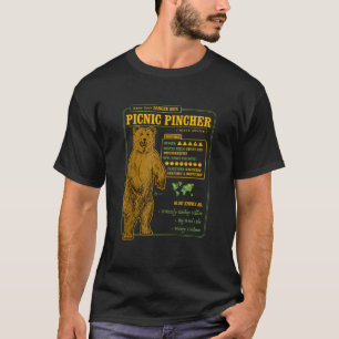 Funny Bear Fact File Picnic Pincher Grizzly Bär T-Shirt