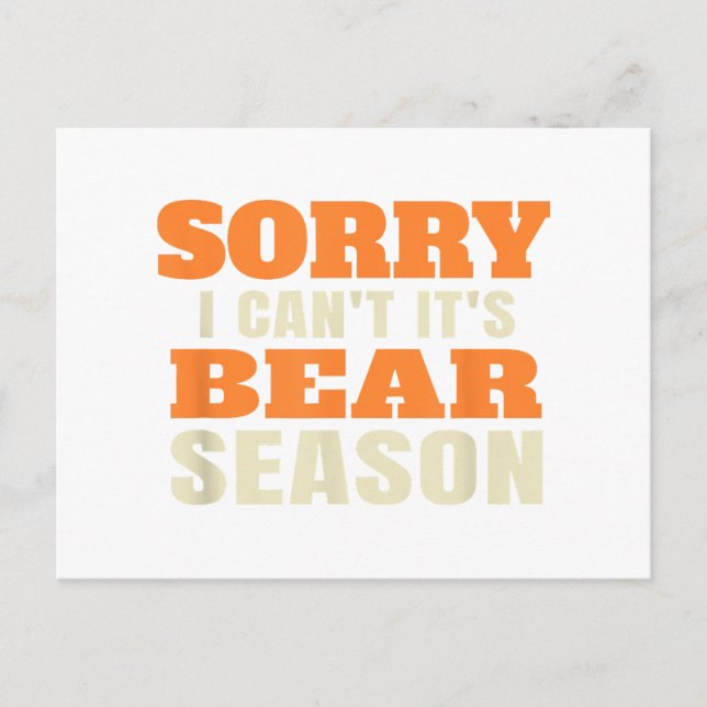 Funny Bear Junting Feiertagspostkarte (Vorderseite)