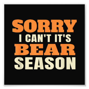 Funny Bear Junting Fotodruck