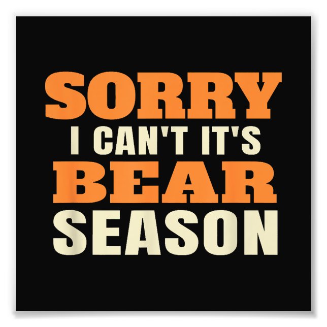Funny Bear Junting Fotodruck (Vorne)