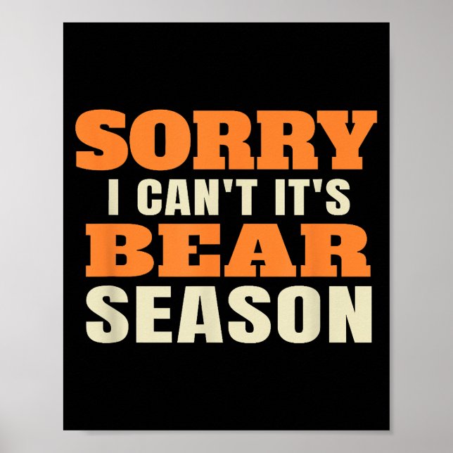Funny Bear Junting Poster (Vorne)