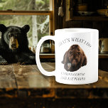 Funny Bear trinken Coffee Sprichwort Kaffeetasse<br><div class="desc">Dieses Design kann durch Auswahl der Option Design bearbeiten personalisiert werden. Sie können auch auf andere Gegenstände übertragen. Kontaktieren Sie mich unter colorflowcreations@gmail.com oder nutzen Sie die Chat-Option oben auf der Seite, wenn Sie dieses Design auf einem anderen Produkt haben möchten oder Hilfe benötigen. Sehen Sie mehr von meinen Designs...</div>