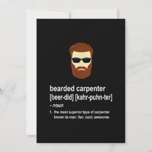 Funny Beard Carpenter Geschenk Männer Ankündigung
