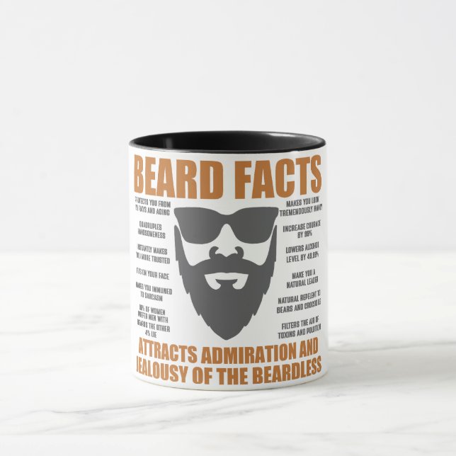 Funny Beard Fakten Tasse (Zentrum)