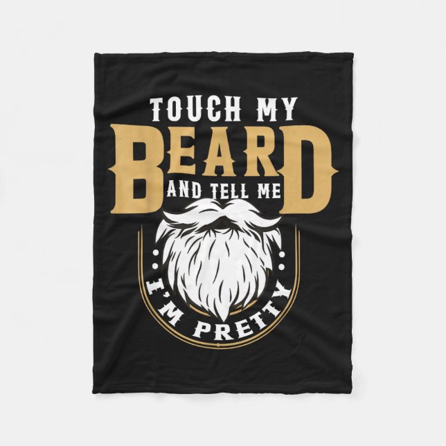 Funny Beard Quote Gift For Bearded Men Husband Or  Fleecedecke (Vorderseite)