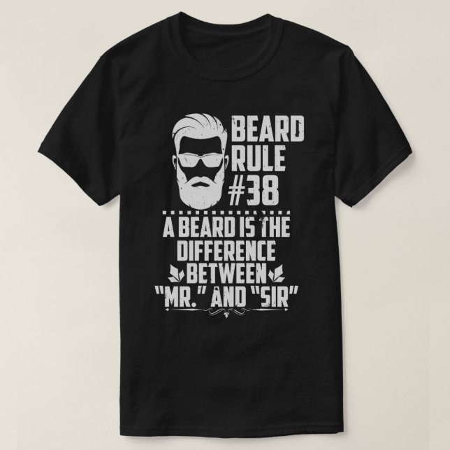 Funny Beard Rules T-Shirt (Design vorne)
