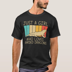 Funny Bearded Dragon Art for Girls Kid Reptile Igu T-Shirt