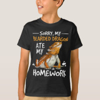 Funny Bearded Dragon Hausaufgaben Kids