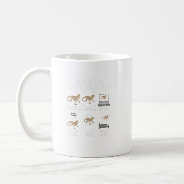 Funny Bearded Dragon Shirts Lizard Bartded Dragon Kaffeetasse (Links)