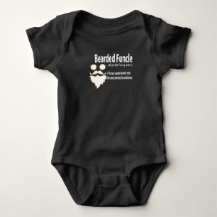 Funny Bearded Functional for Uncles Baby Strampler