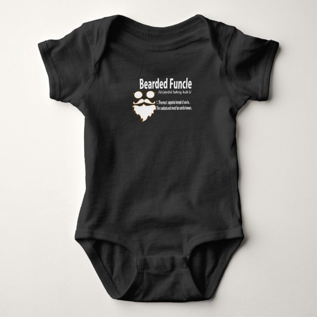 Funny Bearded Functional for Uncles Baby Strampler (Vorderseite)