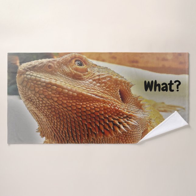 Funny Beargon Foto drucken Badhandtuch Set (Badehandtuch)