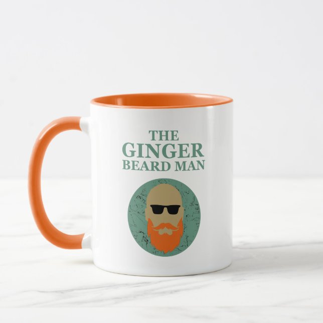 Funny Bearted Zittes Ingwerbemann Tasse (Links)