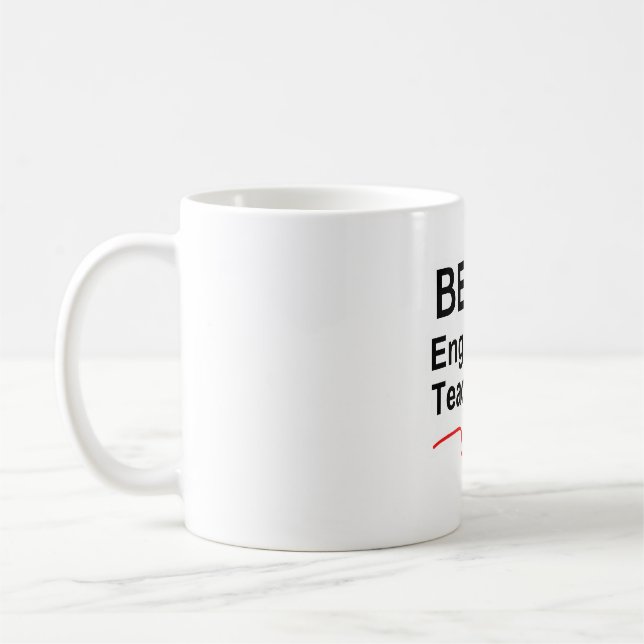 Funny Beast oder Best English Teacher Kaffeetasse (Links)