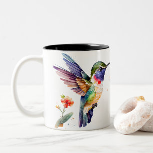 Funny & Beautiful Hummingbirds for Bird Lovers on Zweifarbige Tasse