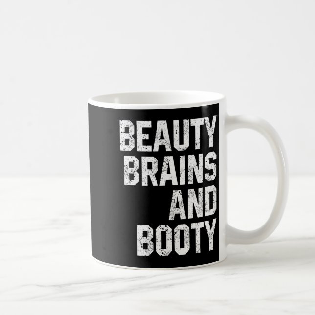 Funny Beauty And Booty Leg Day Gym Workout Quote F Kaffeetasse (Rechts)