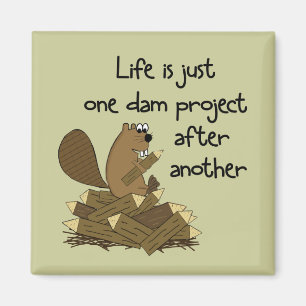 Funny Beaver am Work Magnet