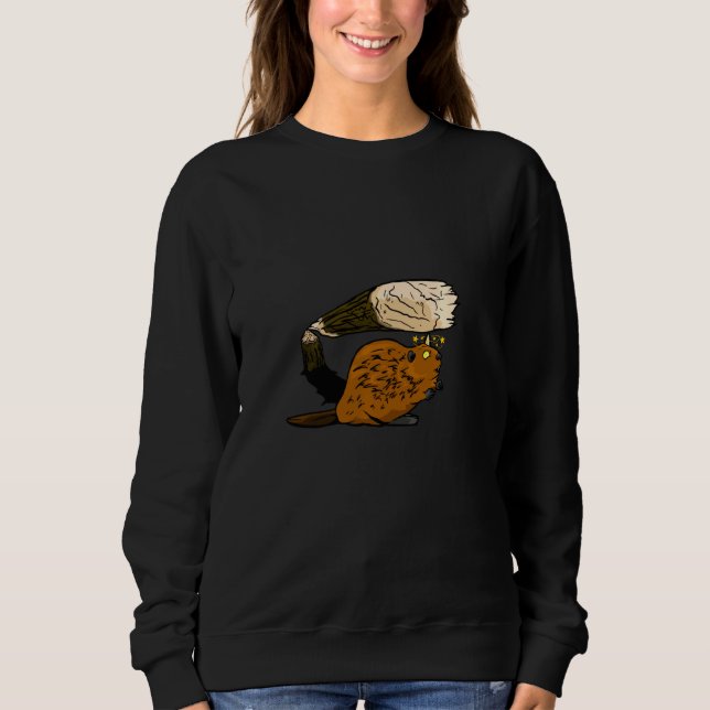 Funny Beaver Costume Sweatshirt (Vorderseite)