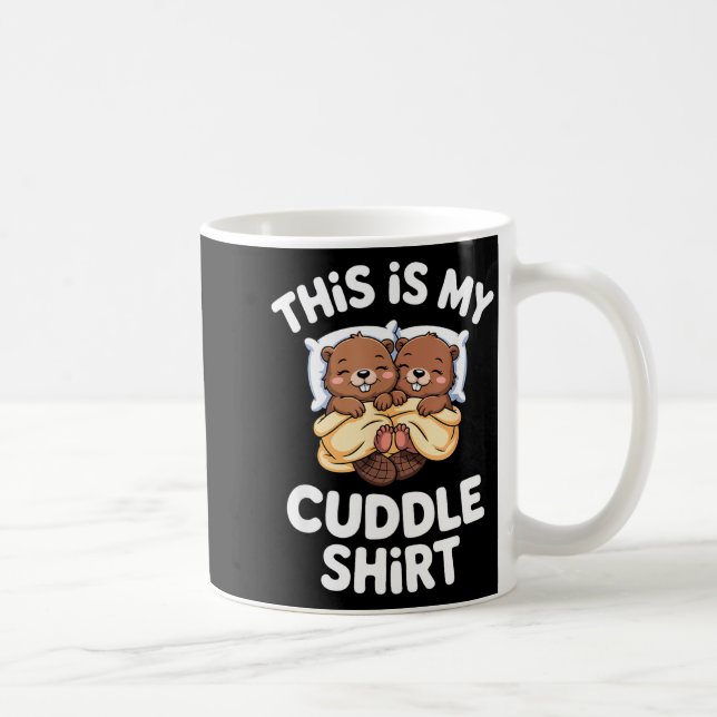 Funny Beaver Couple This Is My Cuddle  Kaffeetasse (Rechts)