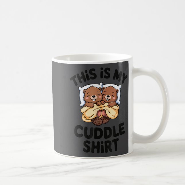 Funny Beaver Couple This Is My Cuddle  Kaffeetasse (Rechts)