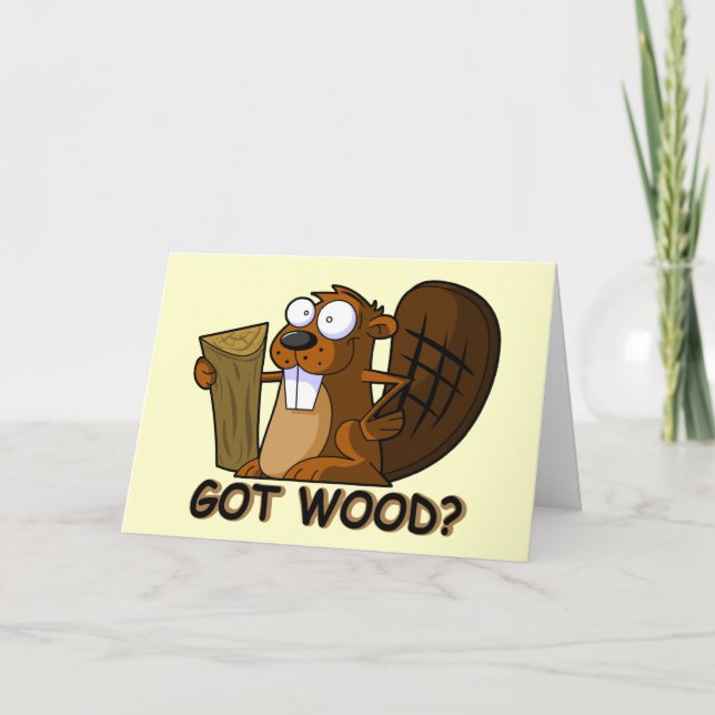 Funny Beaver Karte (Vorderseite)