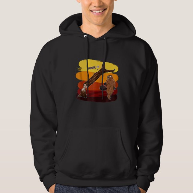 Funny Beaver Zip Hoodie (Vorderseite)